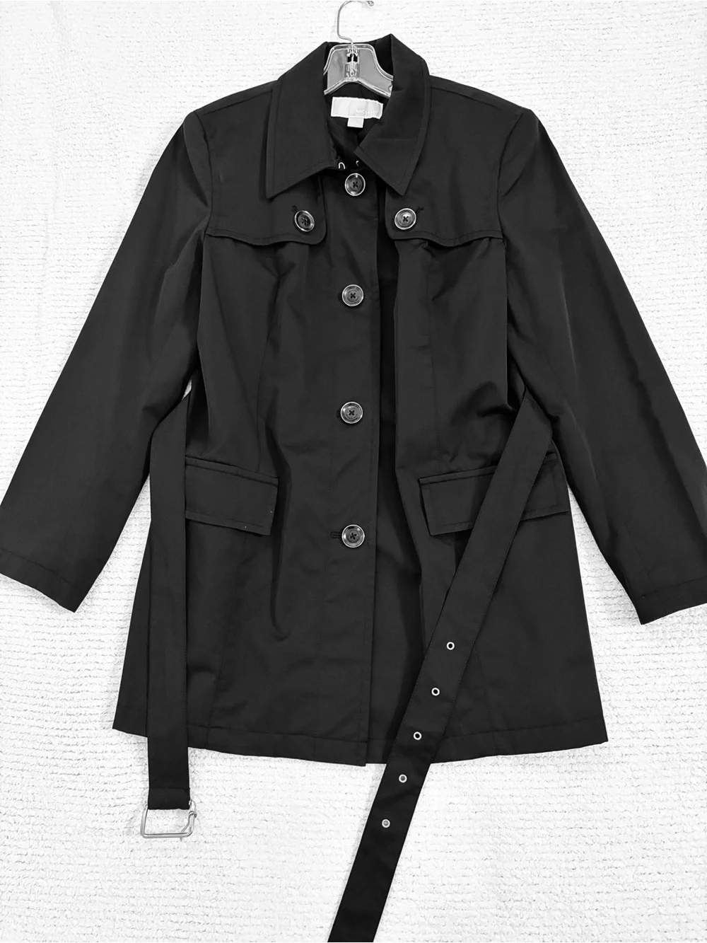 Michael Kors Black Belted Trench Coat